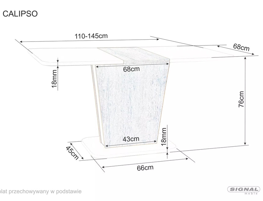 Jedálenský stôl Calipso IN