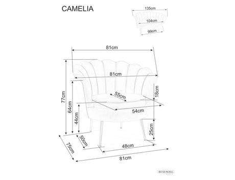 Pohovka Camellia 2 Velvet I.