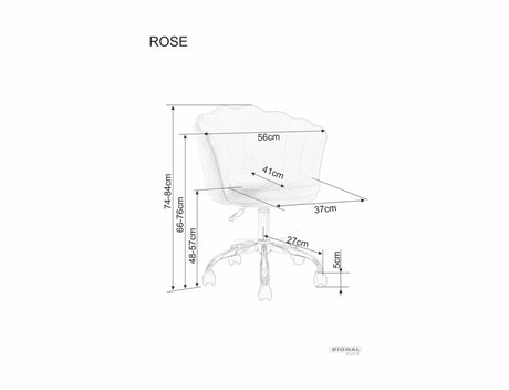 Kancelárska stolička Rose Velvet I.