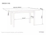 Jedálenský stôl Diego II 105