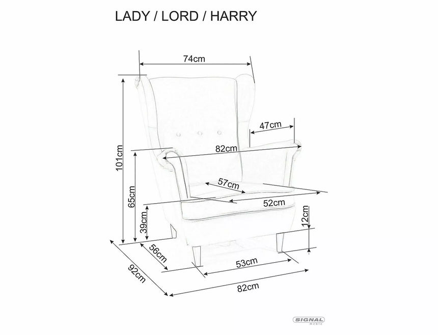 Zamatové kreslo Harry V.