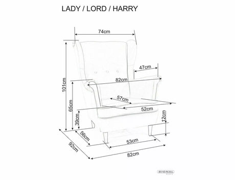 Zamatové kreslo Harry VI.