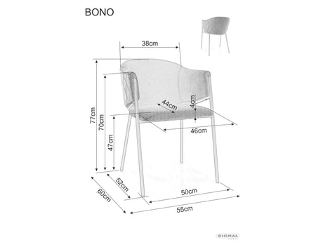 Jedálenská stolička Bono Velvet IV.