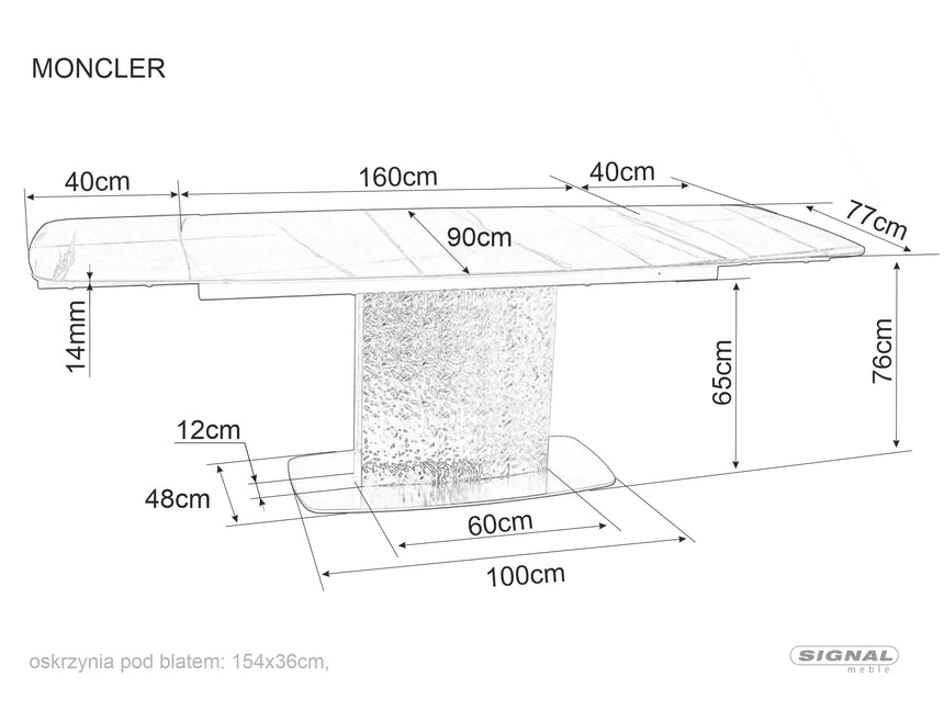 Jedálenský stôl Moncler Ceramic Verde Alpi