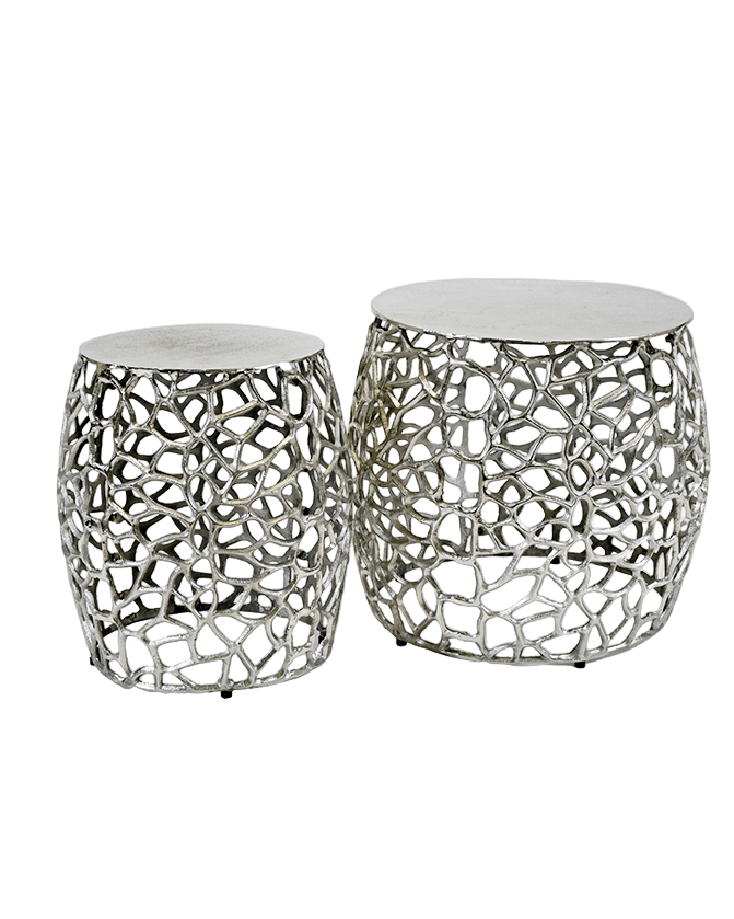 Konferenčný stolík KL Mesh v striebornej farbe