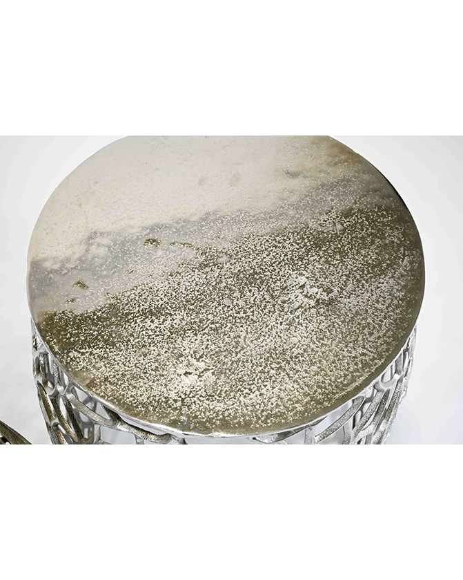 Konferenčný stolík KL Mesh v striebornej farbe