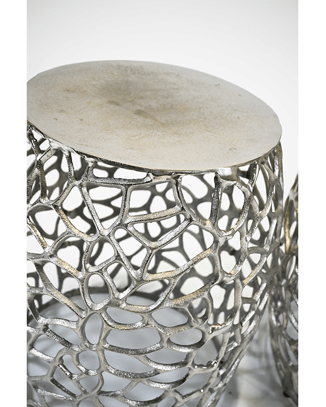 Konferenčný stolík KL Mesh v striebornej farbe