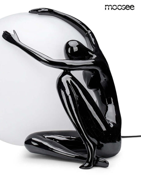 Stolová lampa Uomo 50 čierna