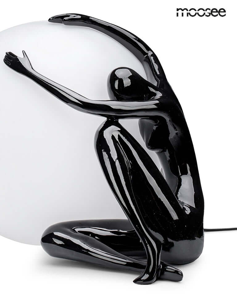 Stolová lampa Uomo 50 čierna