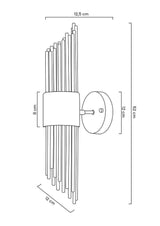 4. Nástenná lampa Amadeo zlatá