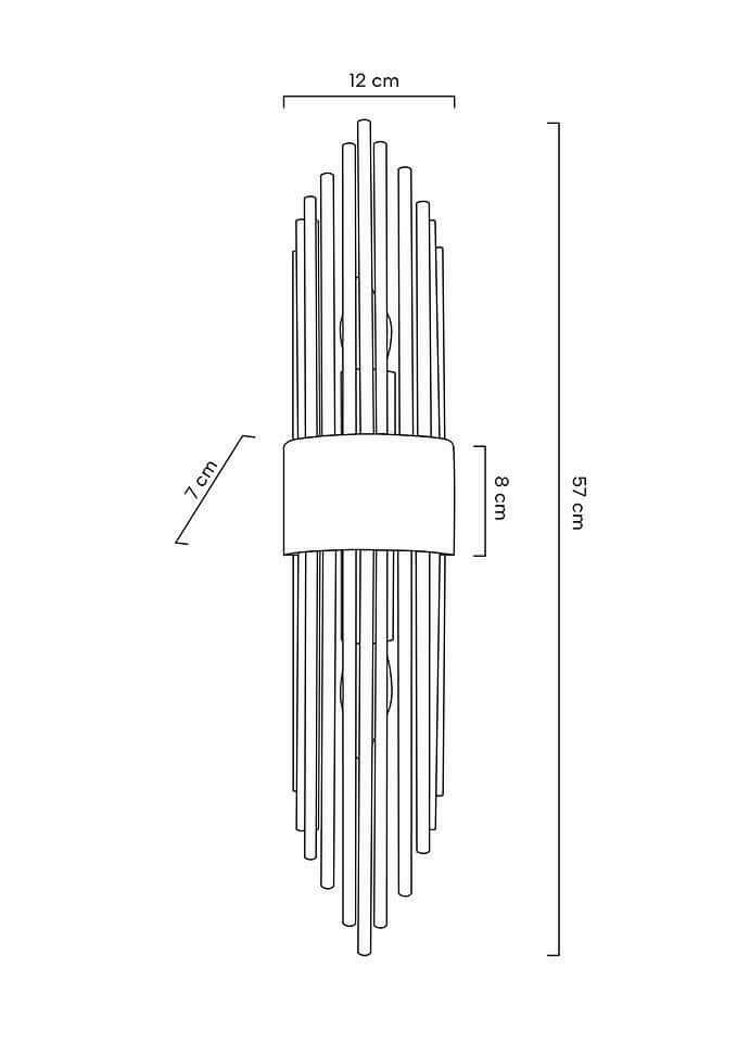 82. Nástenná lampa Amanda zlatá