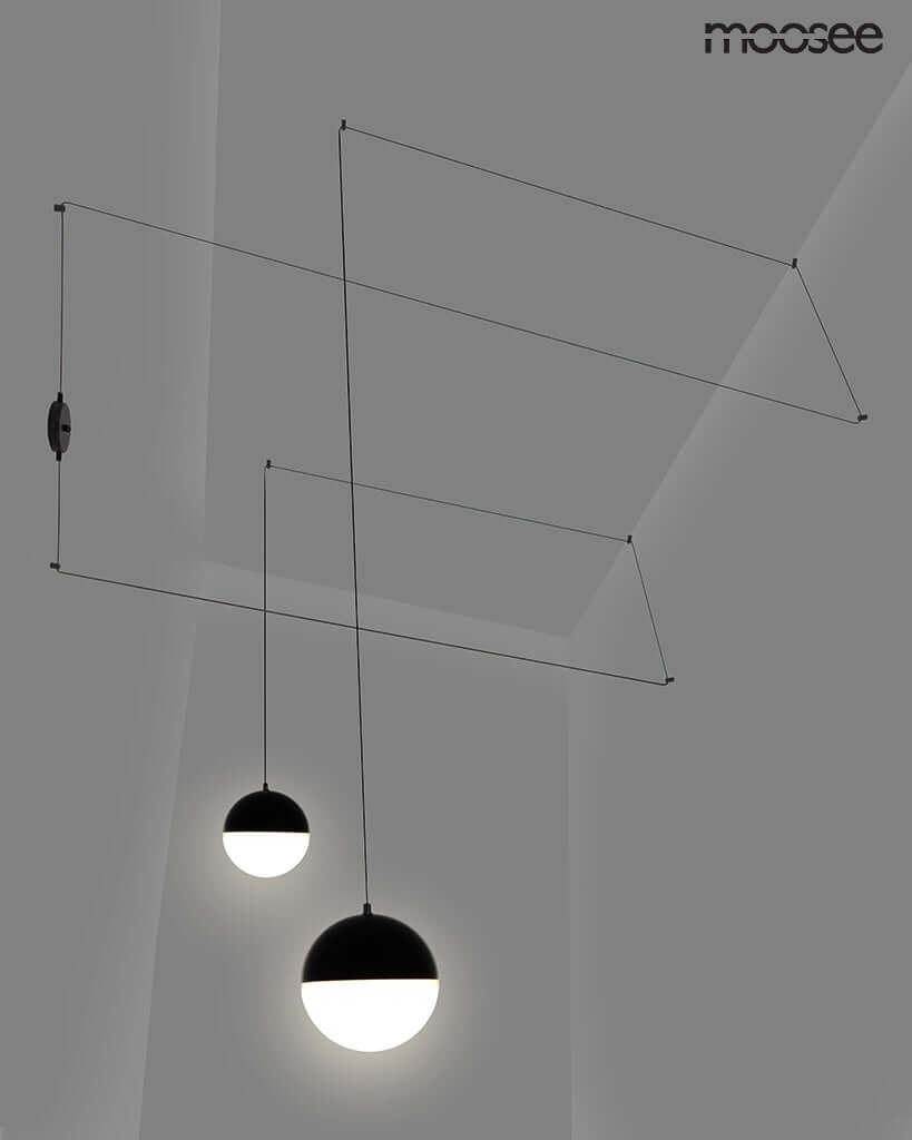 30. Nástenná lampa Bowl Duo čierna