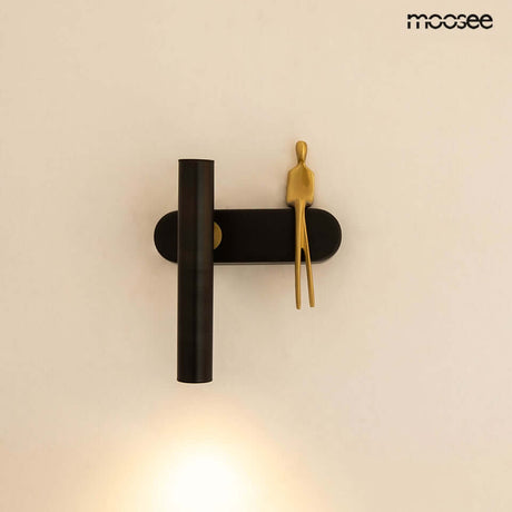 Nástenná lampa Boy Tube L čierna