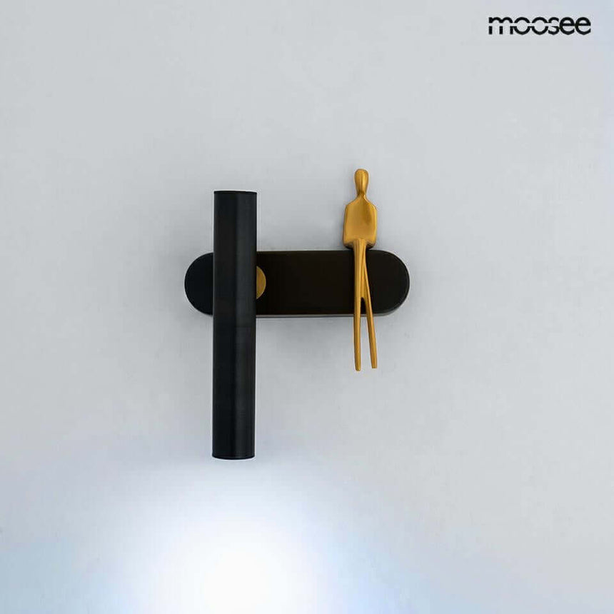 Nástenná lampa Boy Tube L čierna