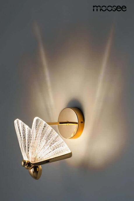 Nástenná lampa Butterfly M zlatá