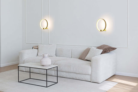 31. Nástenná lampa Circle zlatá