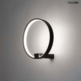 Nástenná lampa Circle, čierna