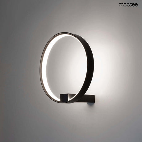 Nástenná lampa Circle, čierna