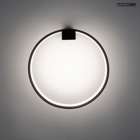 Nástenná lampa Circle, čierna