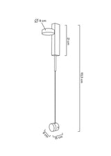 13. Nástenná lampa Clarid zlatá