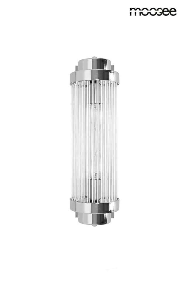 Nástenná lampa Column 40 strieborná