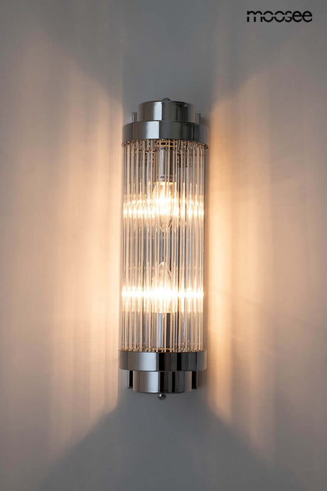 Nástenná lampa Column 40 strieborná