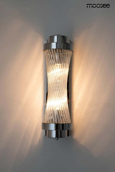 Nástenná lampa Column 40 strieborná
