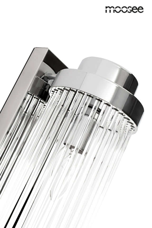 Nástenná lampa Column 40 strieborná