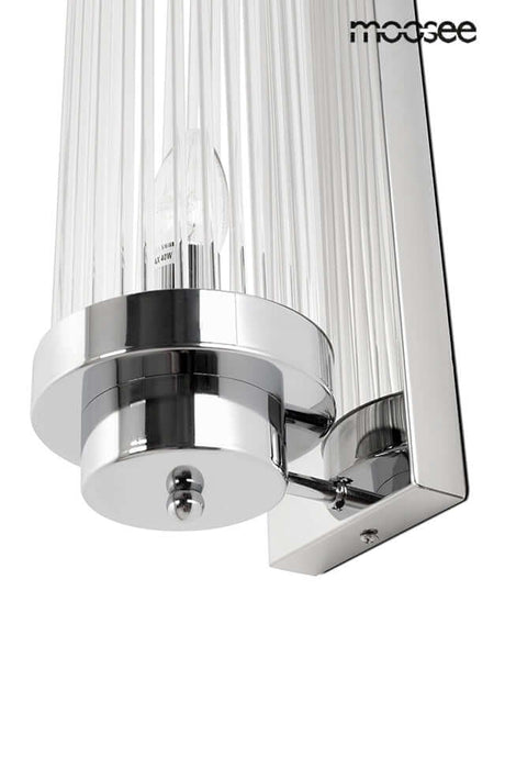 Nástenná lampa Column 40 strieborná