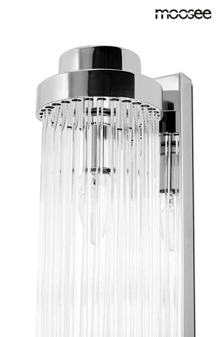 Nástenná lampa Column 40 strieborná