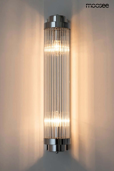 Nástenná lampa Column 60 strieborná