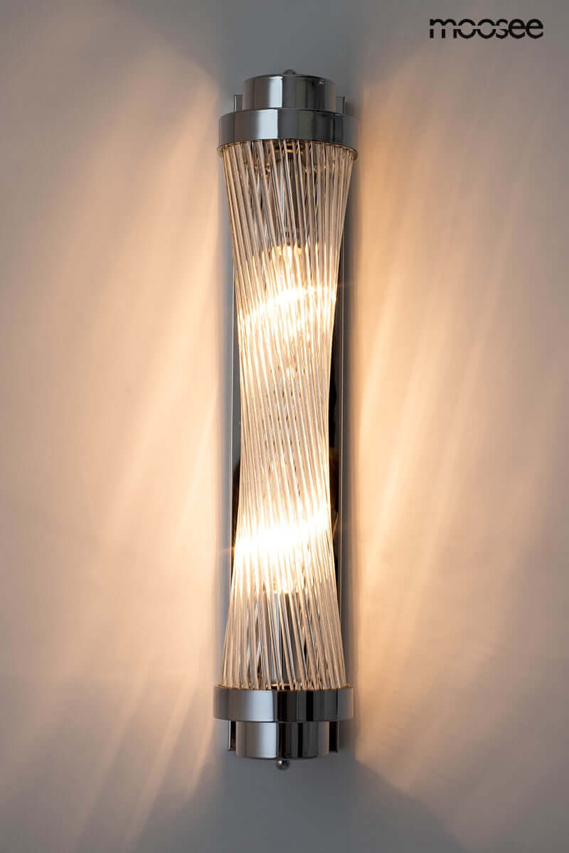Nástenná lampa Column 60 strieborná