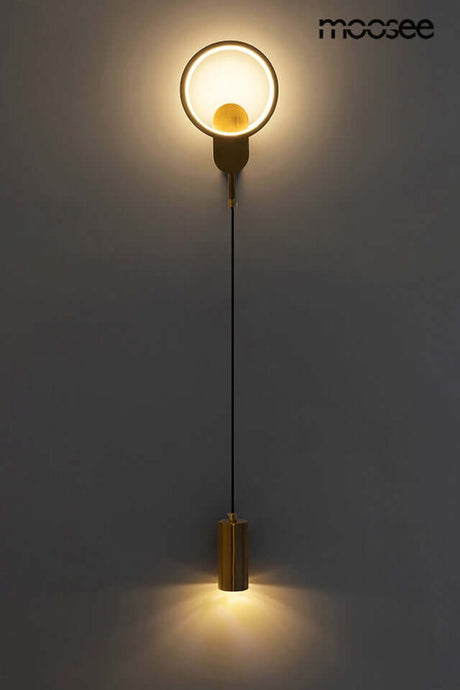 Nástenná lampa Como zlatá