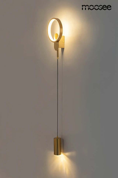 Nástenná lampa Como zlatá