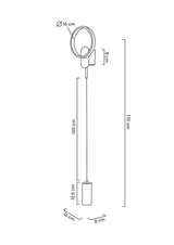 Nástenná lampa Como zlatá