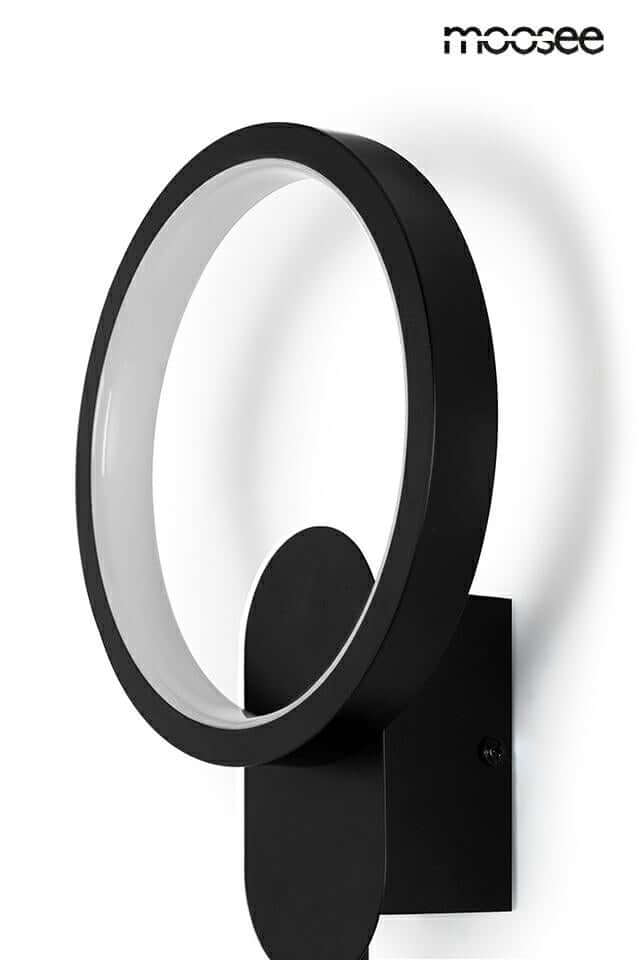 Nástenná lampa Como čierna