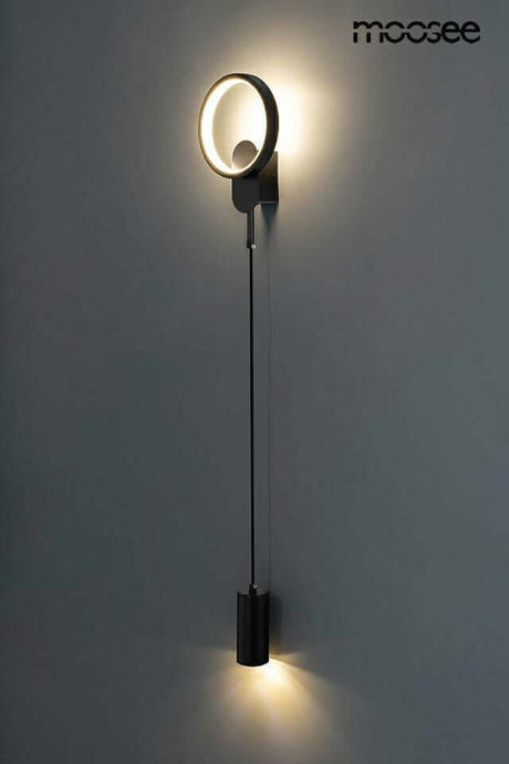 Nástenná lampa Como čierna