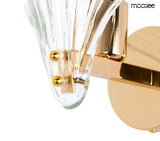 Nástenná lampa Concha zlatá