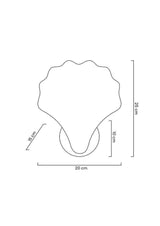 Nástenná lampa Concha zlatá