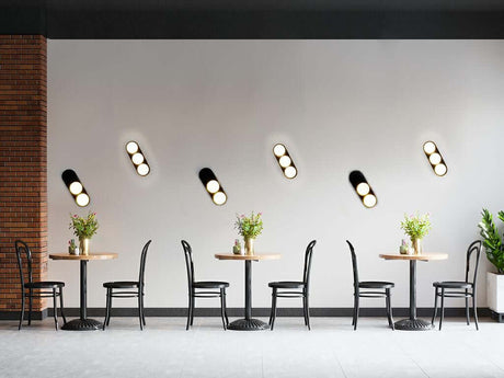 87. Nástenná lampa Drops 3 čierna