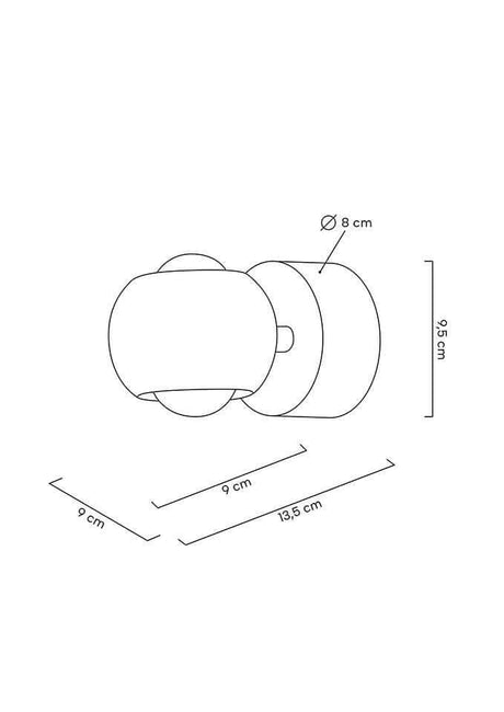 Nástenná lampa Eos čierna chrómová