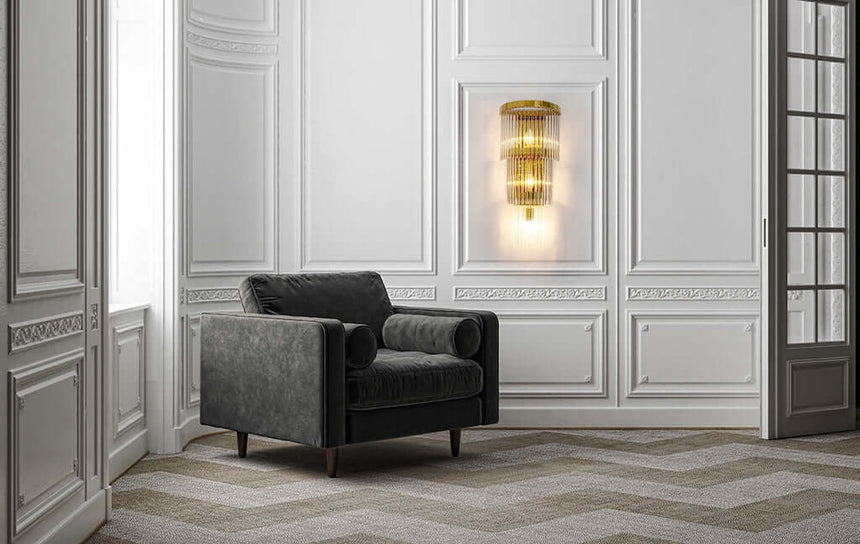 84. Nástenná lampa Estro zlatá