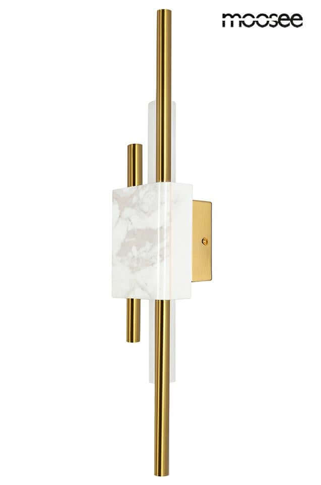 71. Nástenná lampa Evans biela/zlatá