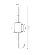 71. Nástenná lampa Evans biela/zlatá