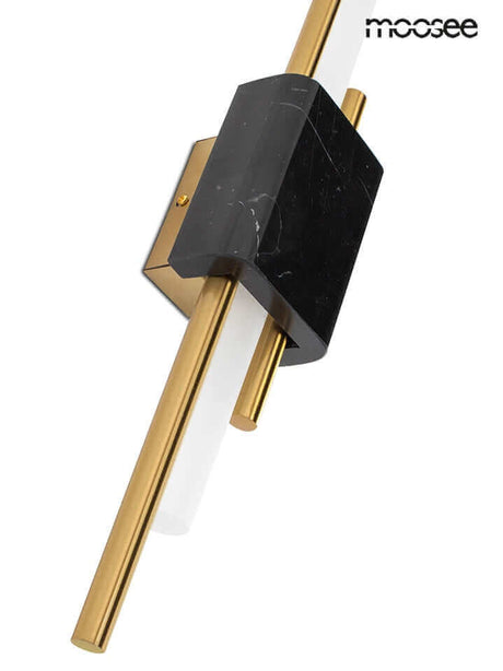Nástenná lampa Evans čierna / zlatá