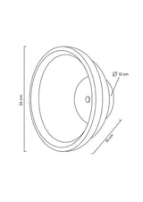 80. Nástenná lampa Faro medená