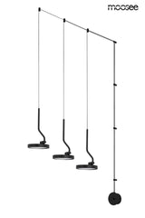 Nástenná lampa Flat 3 čierna