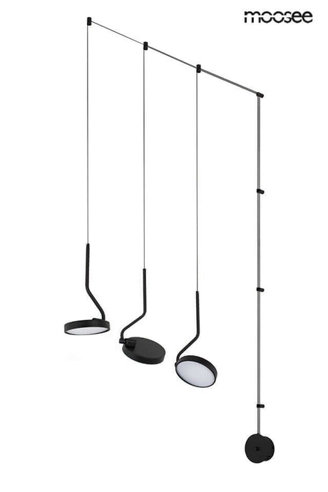 Nástenná lampa Flat 3 čierna