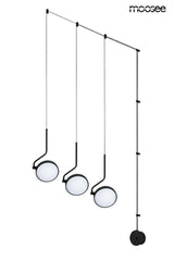 Nástenná lampa Flat 3 čierna