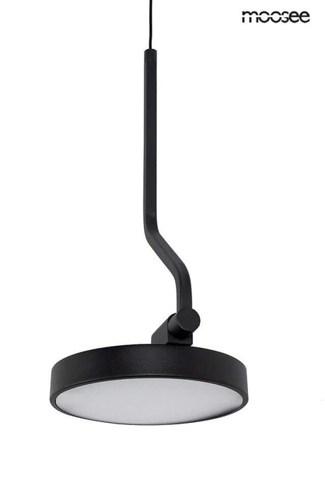 Plochá nástenná lampa čierna